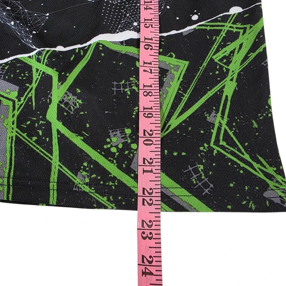 ESX360‎ Pullover Shirt Boys Black Green 10-12 Short Sleeve Graphic Print Gaming